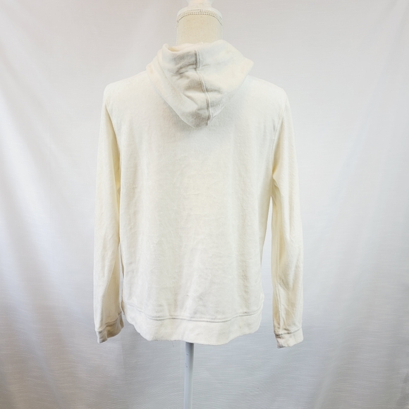 Hale Bob Cream Velour Hoodie size Large - Picture 9 of 12